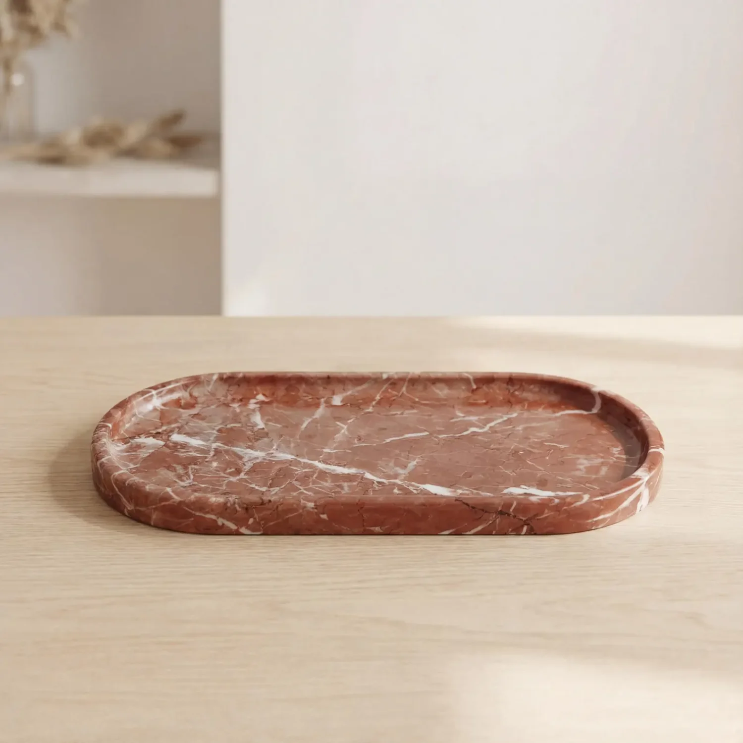 Natural Rosso Alicante Oval Tray — original gallery material or finish reference 2
