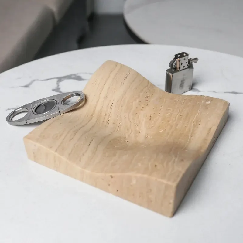 Natural Travertine Ashtray — original gallery material or finish reference 1