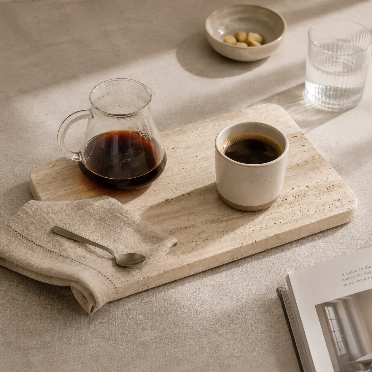 Natural Travertine Marble Serving Tray — original gallery material or finish reference 2