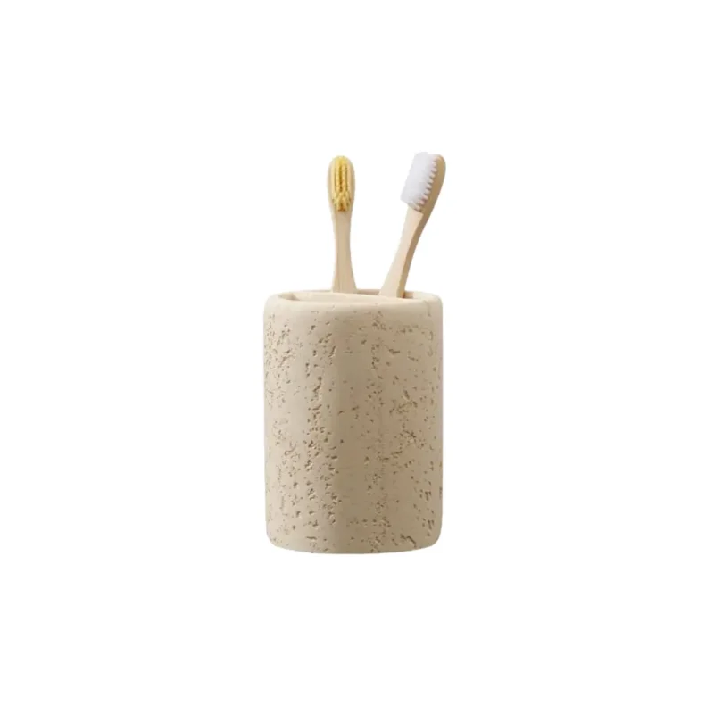 Natural Travertine Toothbrush Holder — original gallery material or finish reference 2