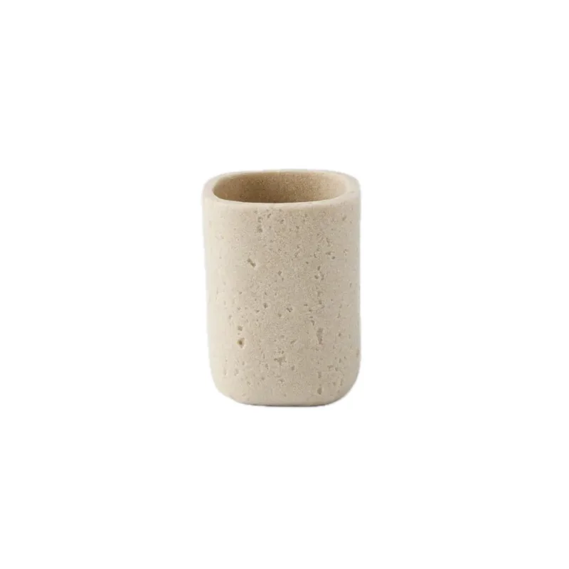 Natural Travertine Toothbrush Holder
