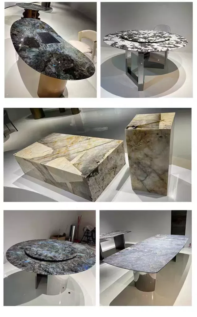 Bespoke Natural Stone Dining Table Design Collection — alternate view 6