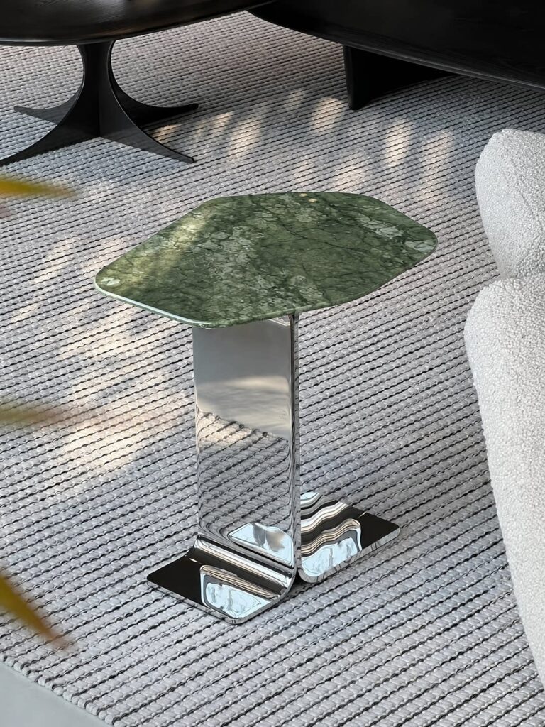 Ireland Green Stone Organic Side Table