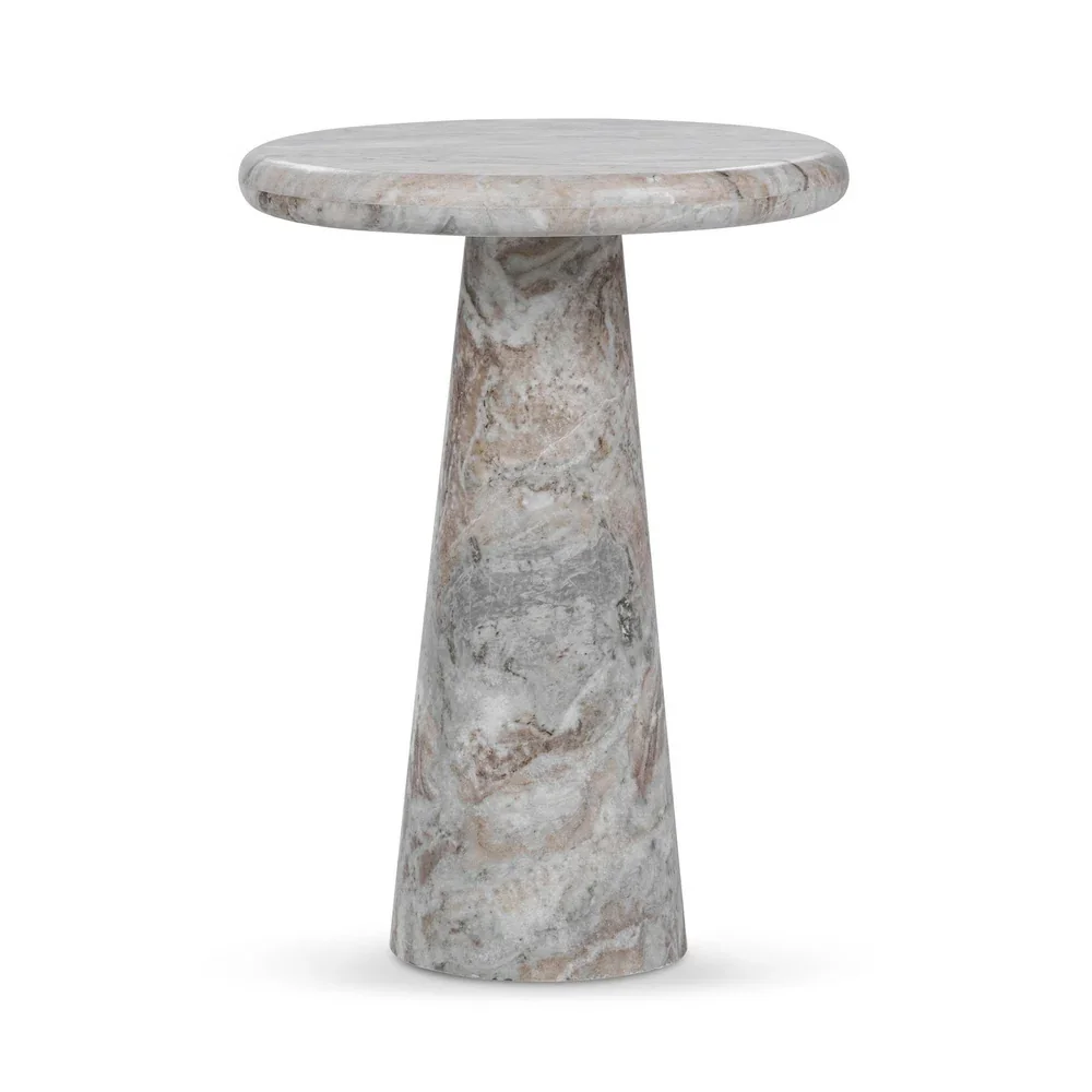 Round Marble Accent Table