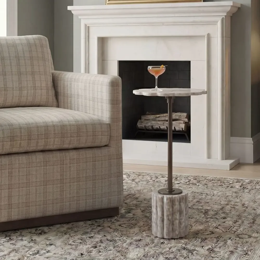 Scalloped Marble Drink Table — original gallery material or finish reference 1