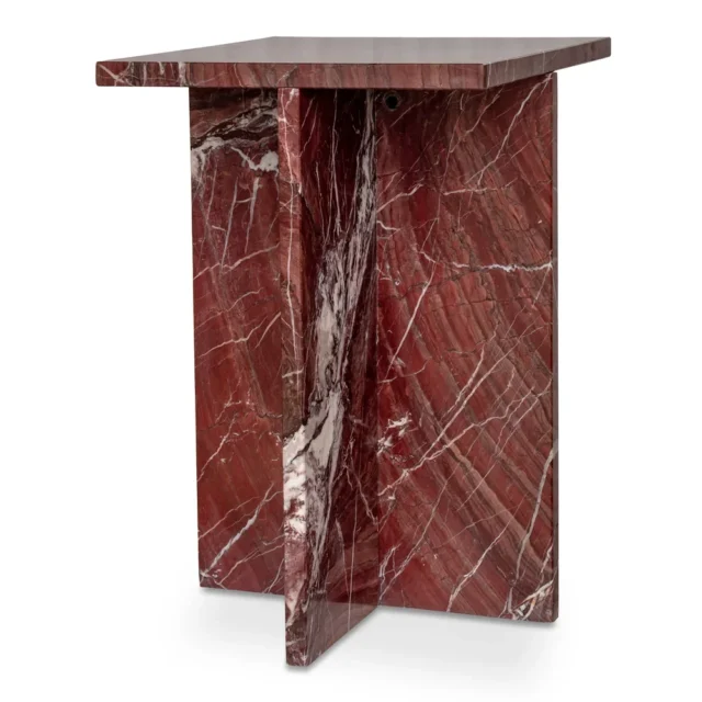 Square Top Marble Accent Table