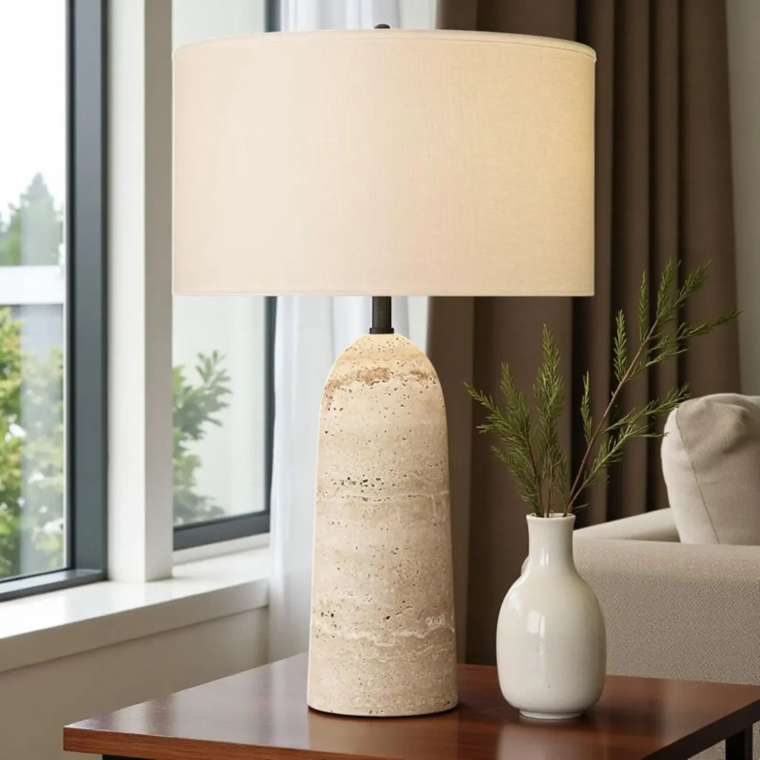 Travertine Stone Table Lamp — original gallery material or finish reference 2