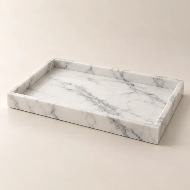 Decorative Tray Statuario Porcelain