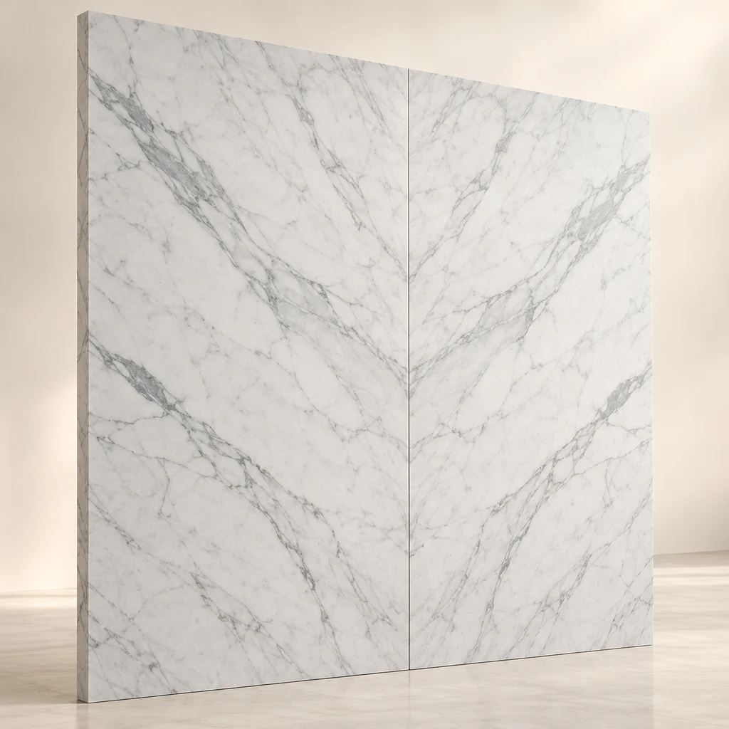 Stone Wall Panel Slab - Carrara Bookmatch Panel