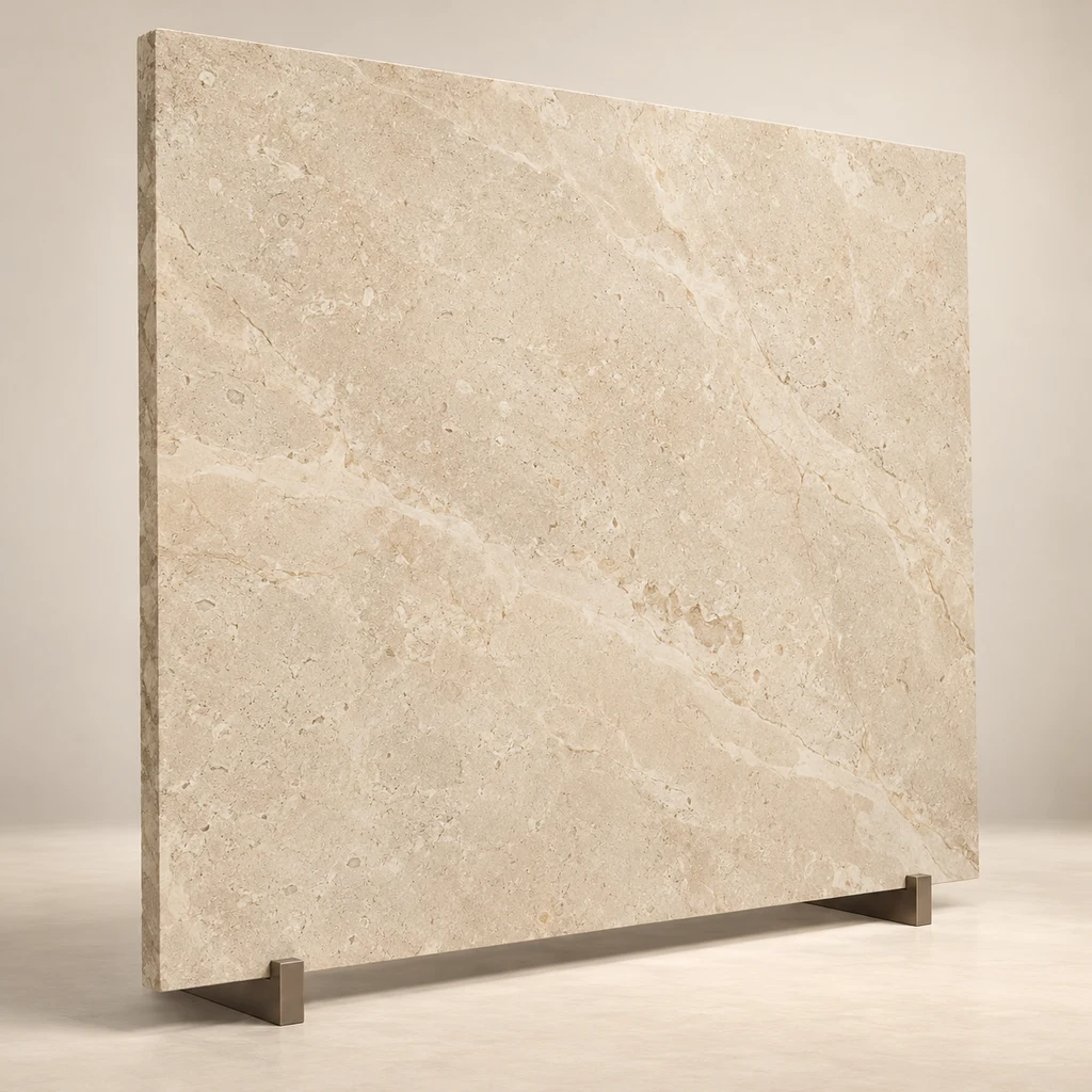 Reception Feature Slab Crema Limestone