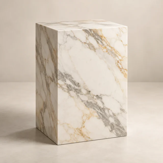 Calacatta Gold Marble Display Plinth