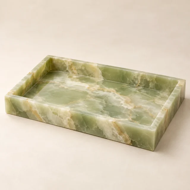 Decorative Tray Green Onyx