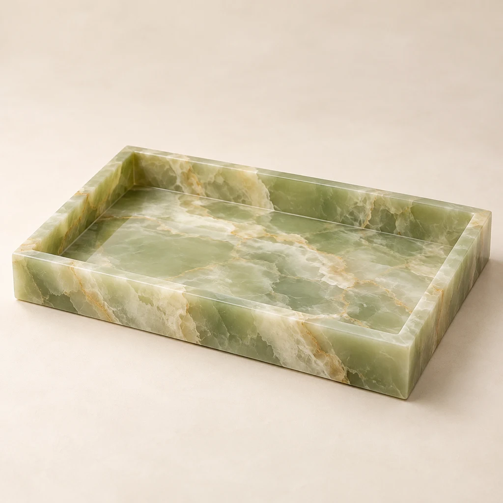 Decorative Tray Green Onyx