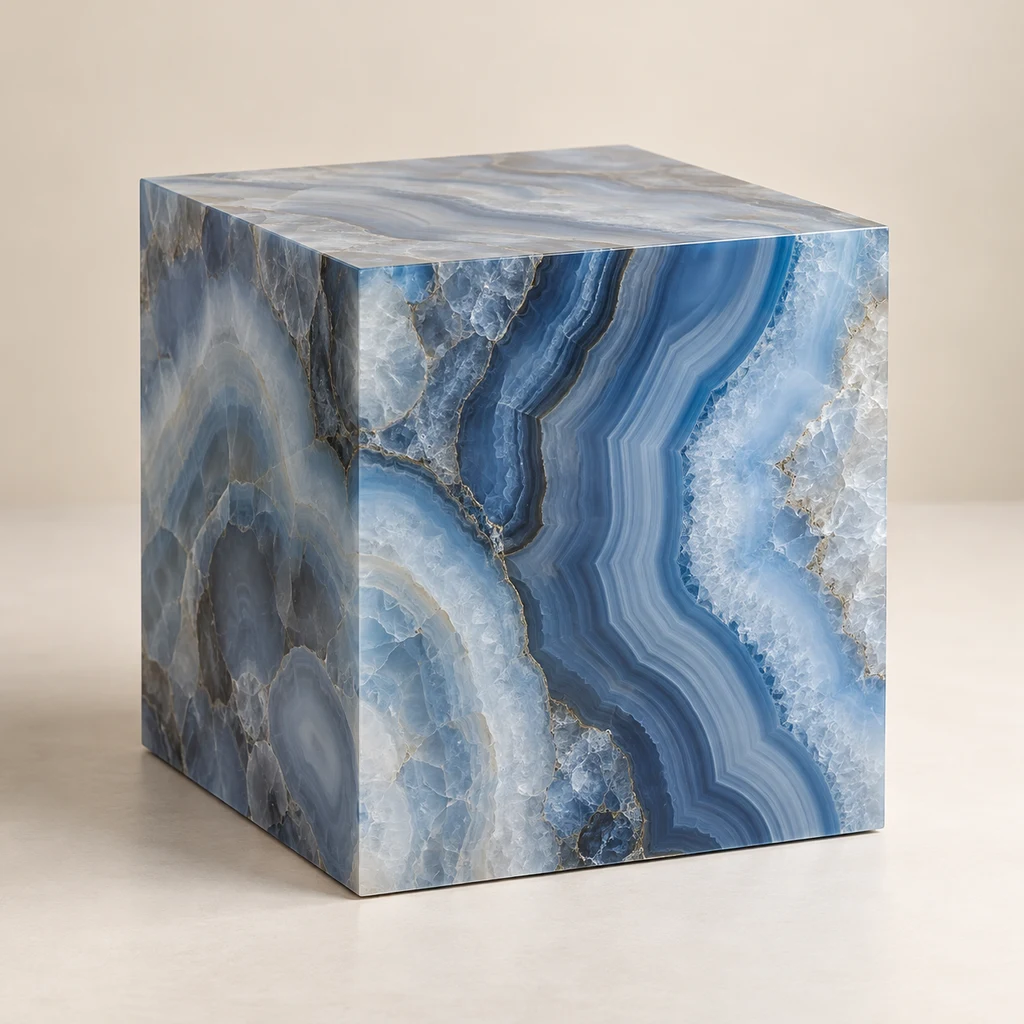 Display Plinth Blue Agate