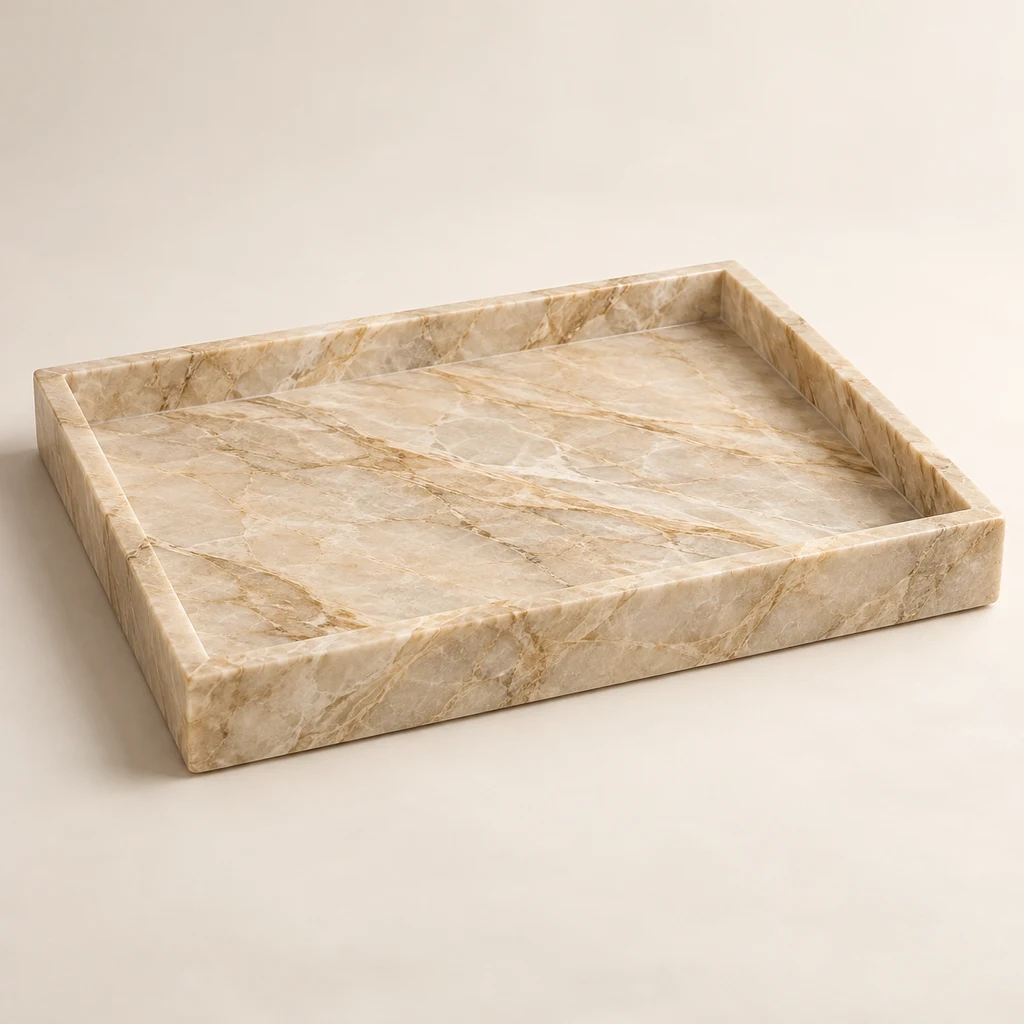 Decorative Tray Taj Mahal Quartzite