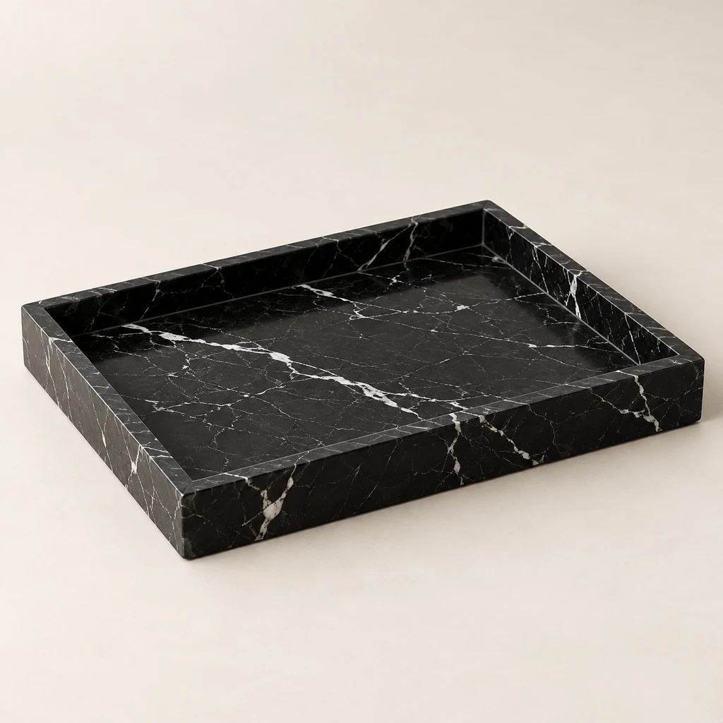 Decorative Tray Nero Marquina Marble