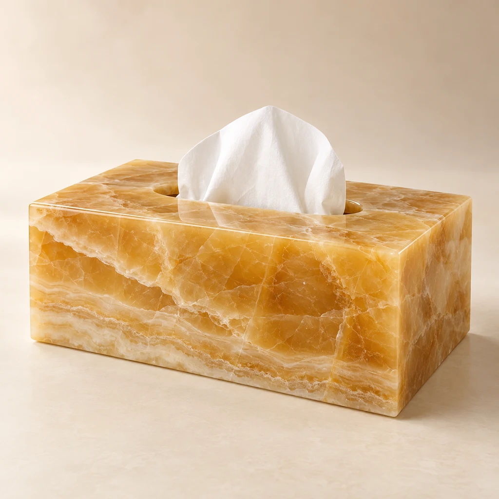 Tissue Box Honey Onyx