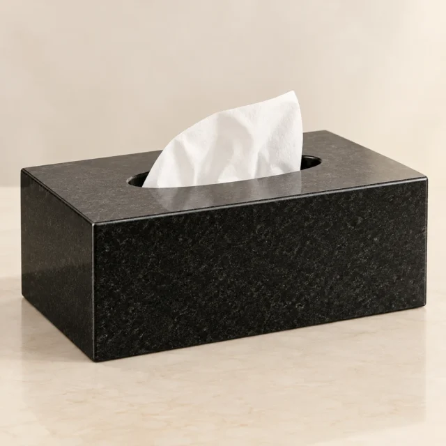 Tissue Box Absolute Black Granite