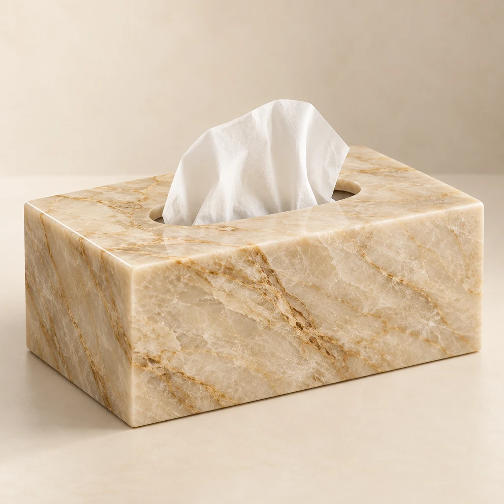 Tissue Box Taj Mahal Quartzite