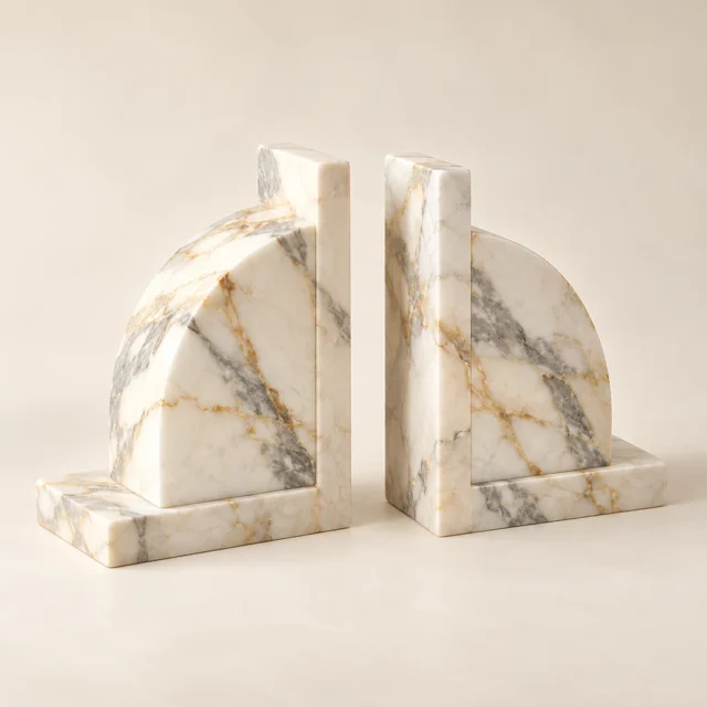 Calacatta Gold Marble Bookends