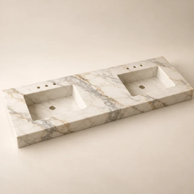 Calacatta Gold Double Vanity Top