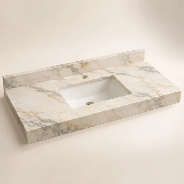 Single Sink Vanity Top Calacatta Gold
