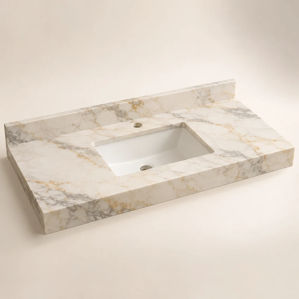 Single Sink Vanity Top Calacatta Gold