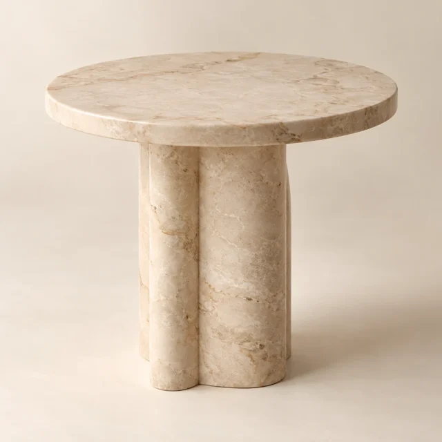 Round Side Table Omani Marble