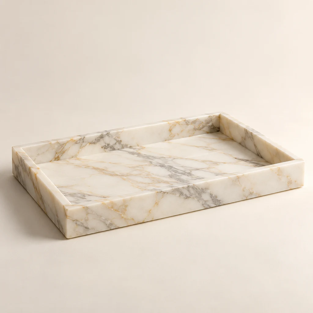 Console Tray Calacatta Gold Marble