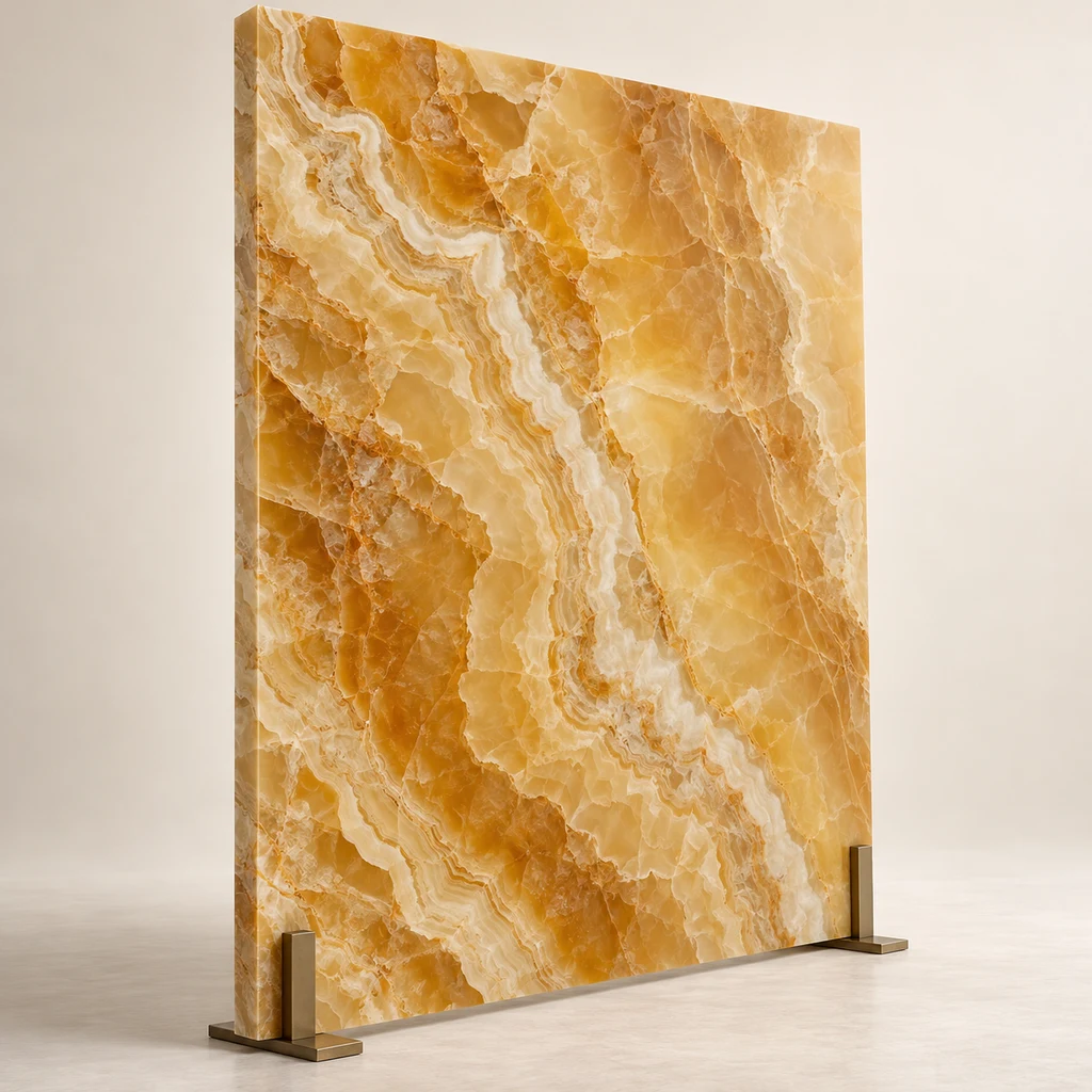 Reception Feature Slab Honey Onyx
