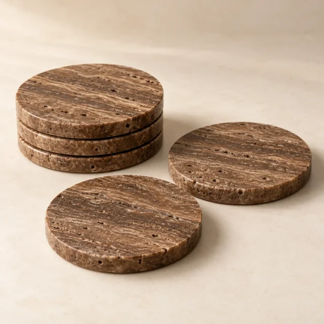 Coaster Set Noce Travertine