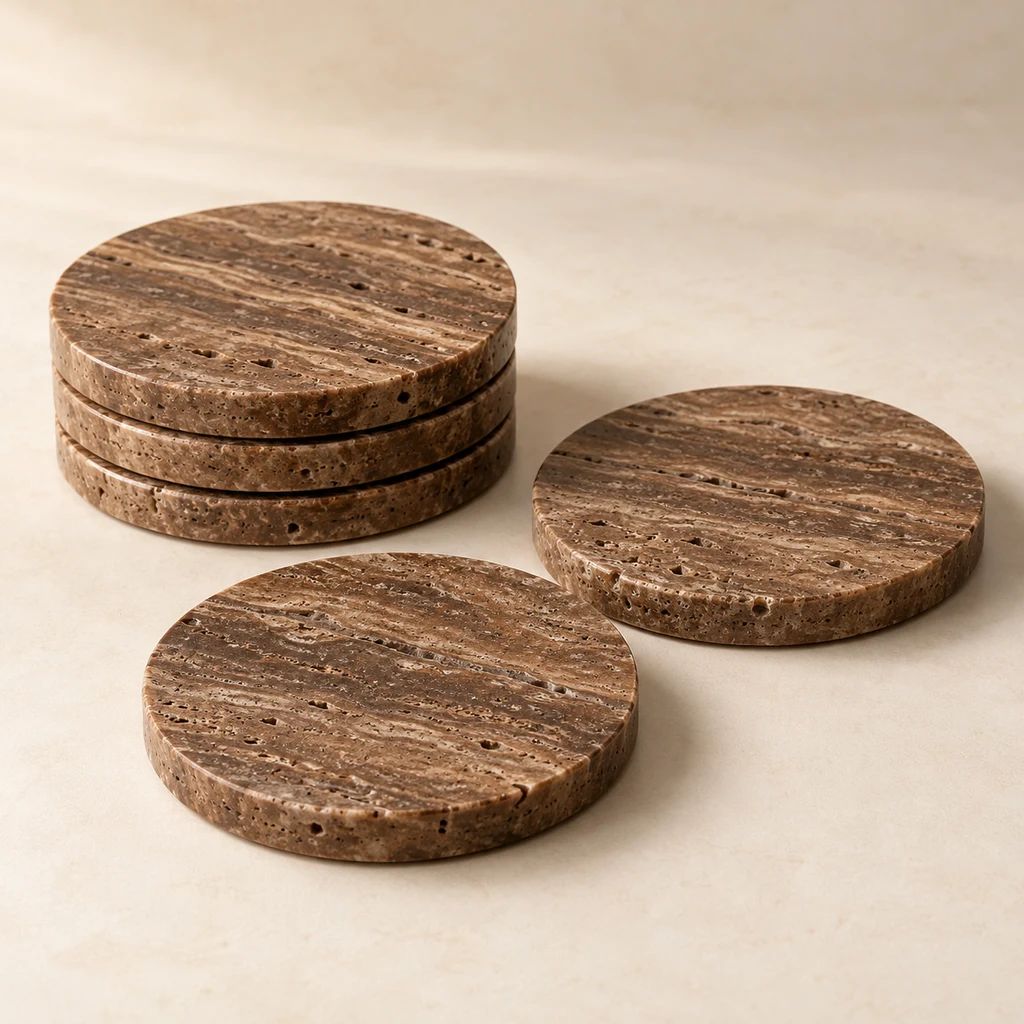 Coaster Set Noce Travertine