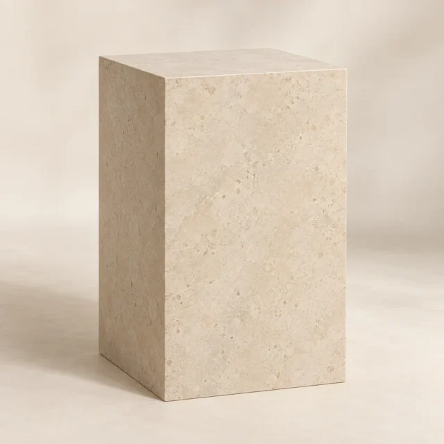 Display Plinth Crema Limestone
