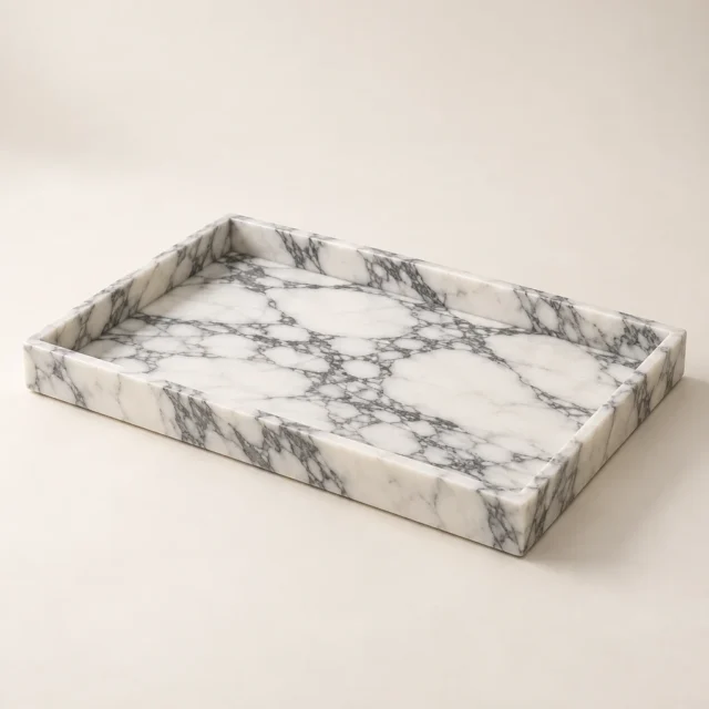 Arabescato Marble Console Tray
