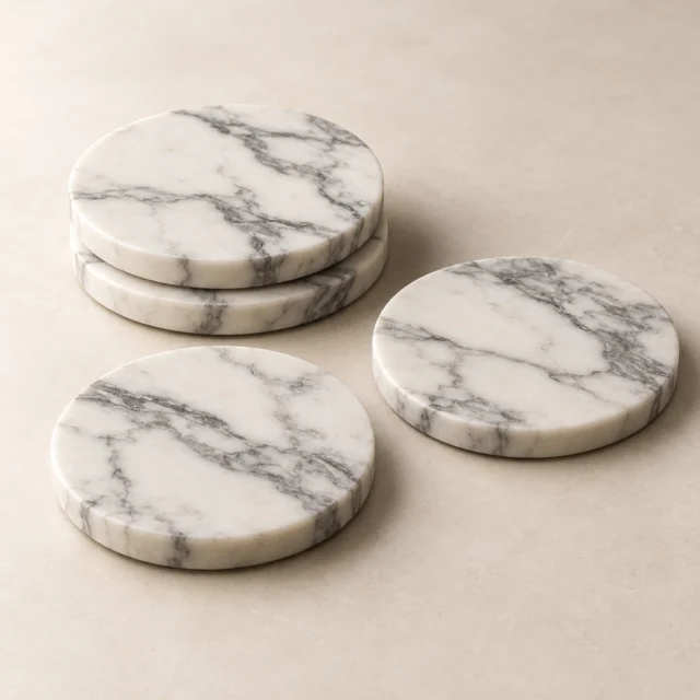 Coaster Set Calacatta Marble