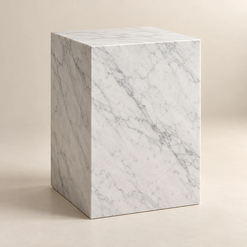 Display Plinth Carrara Marble