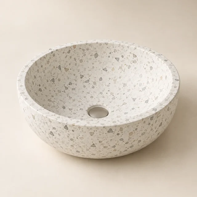 Stone Basin White Terrazzo