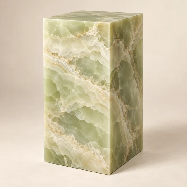 Display Plinth Green Onyx