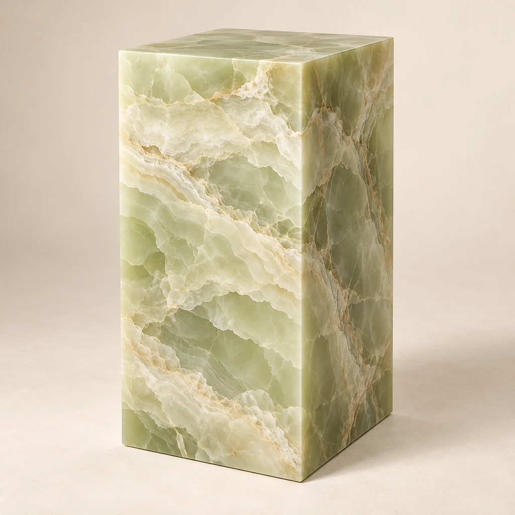 Display Plinth Green Onyx
