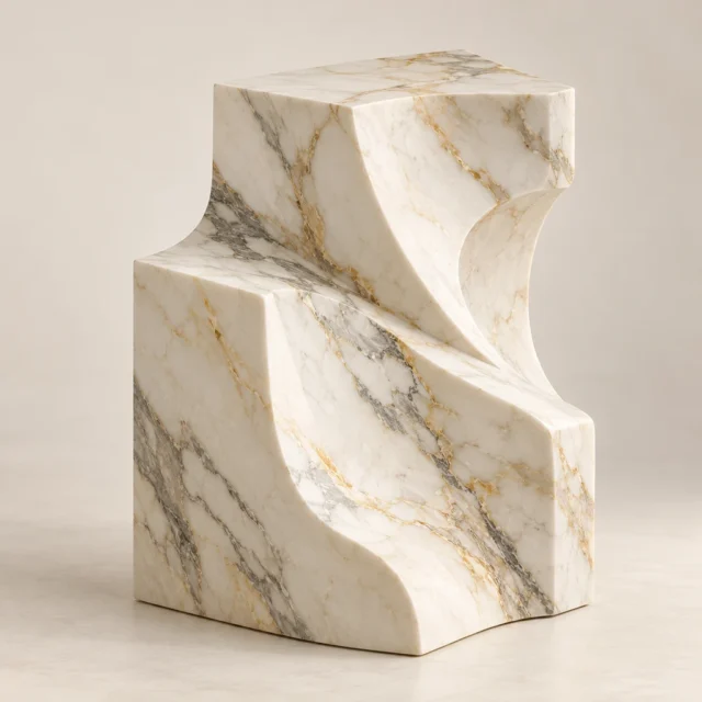 Calacatta Gold Marble Sculpture Block