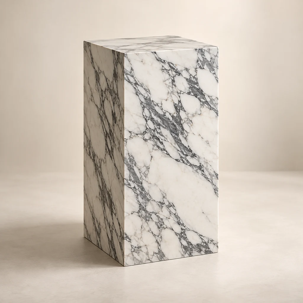 Display Plinth Arabescato Marble