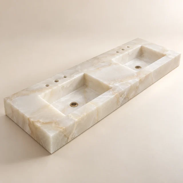 White Onyx Vanity Top