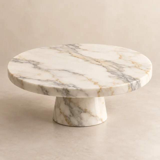 Calacatta Gold Marble Cake Stand