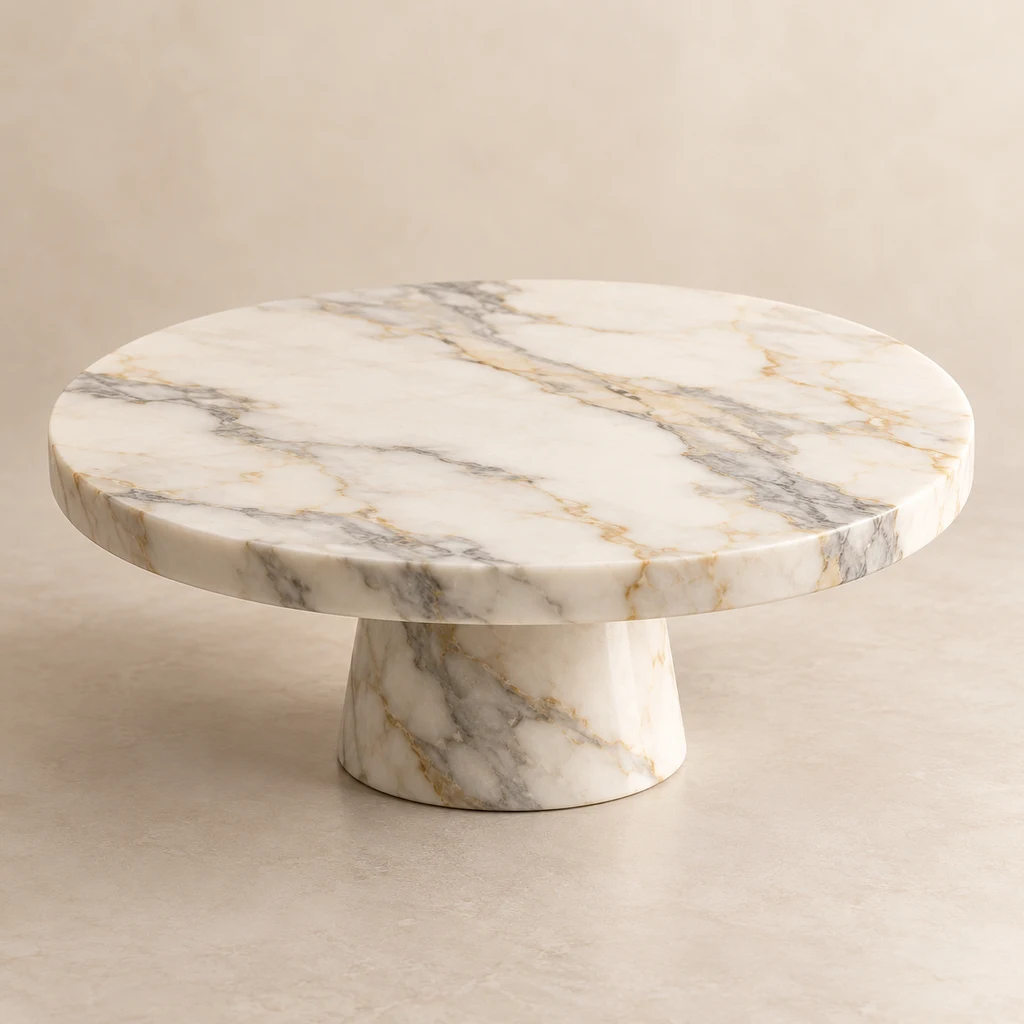 Calacatta Gold Marble Cake Stand