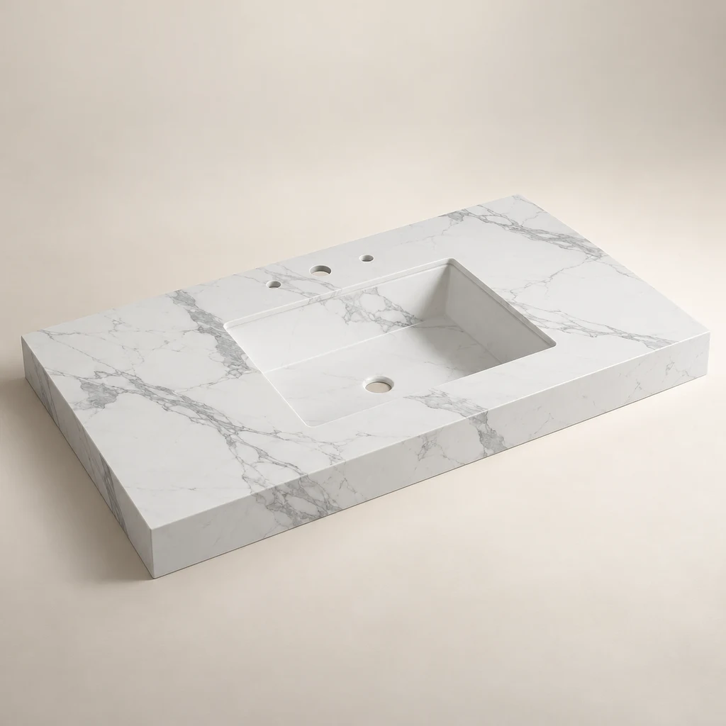 Statuario Porcelain Vanity Top