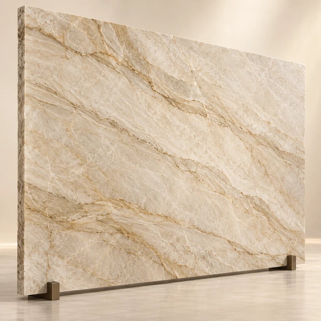 Reception Feature Slab Taj Mahal Quartzite