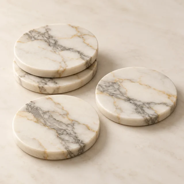 Coaster Set Calacatta Gold Marble
