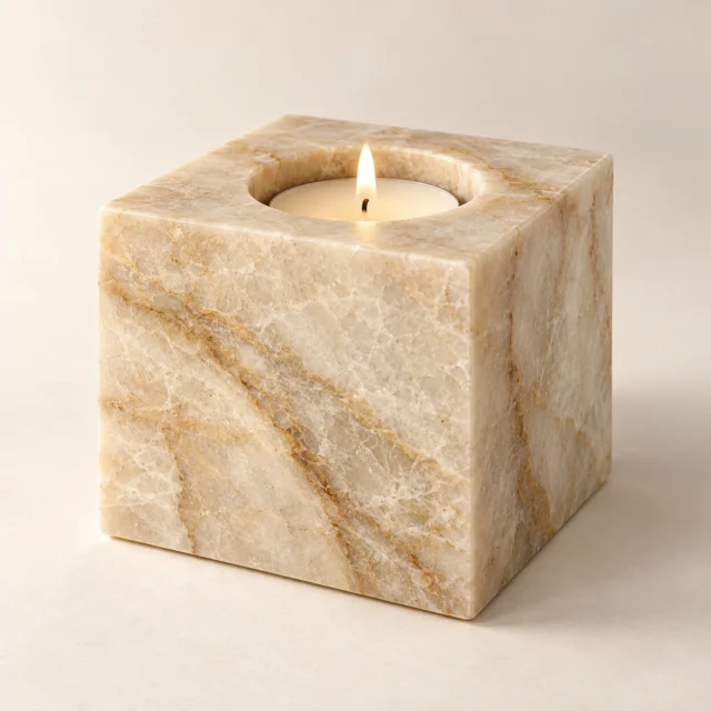 Candle Holder Taj Mahal Quartzite