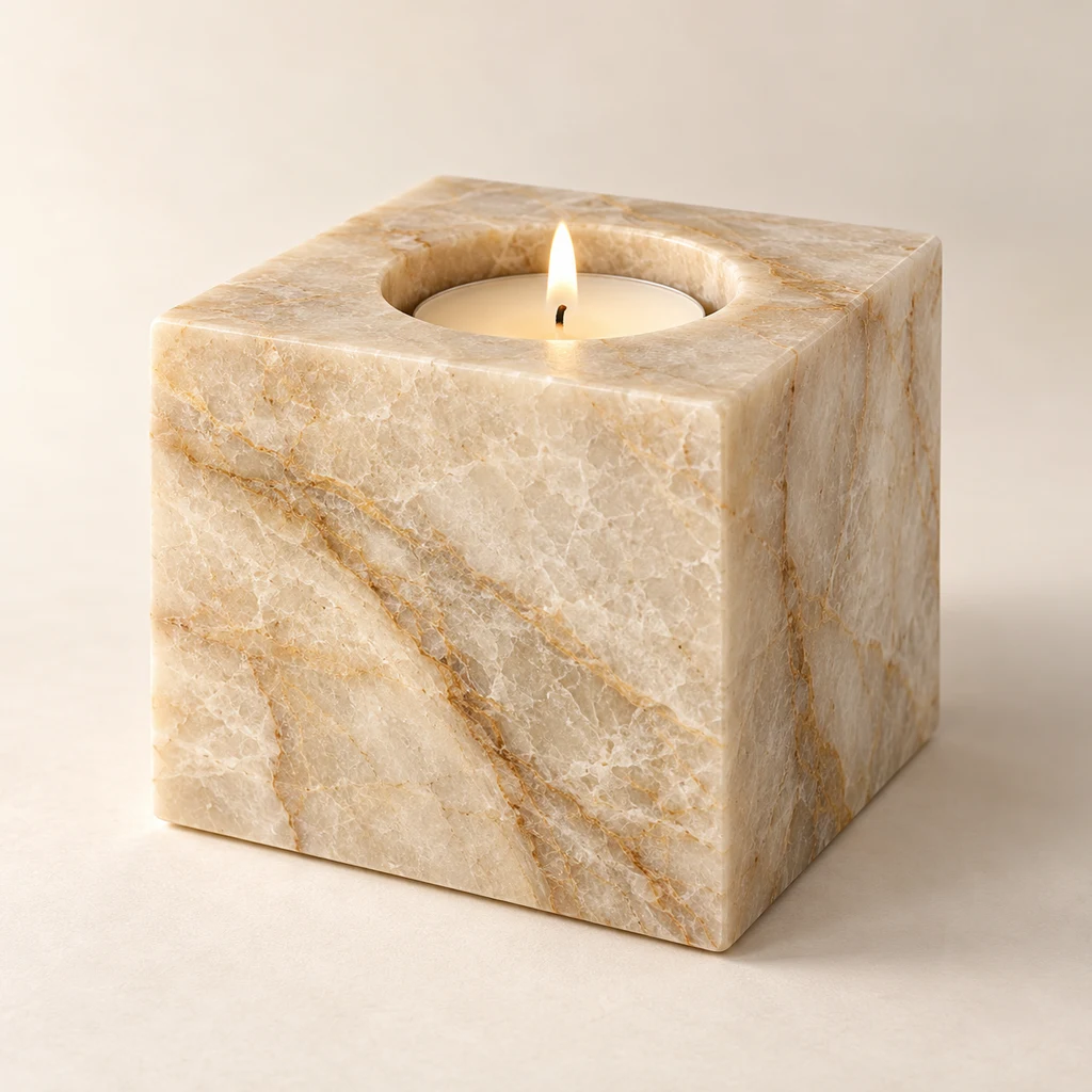 Candle Holder Taj Mahal Quartzite