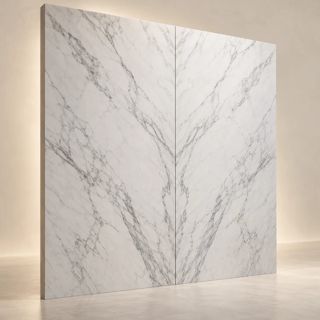 Marble Wall Panel Set - Carrara Bookmatch
